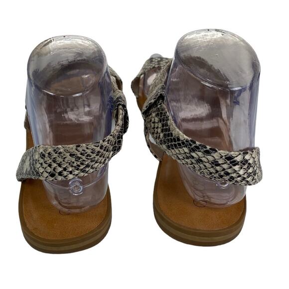 Abound Strappy Black and Cream Snake Print Women's Sandals Size 8 - Picture 7 of 7
